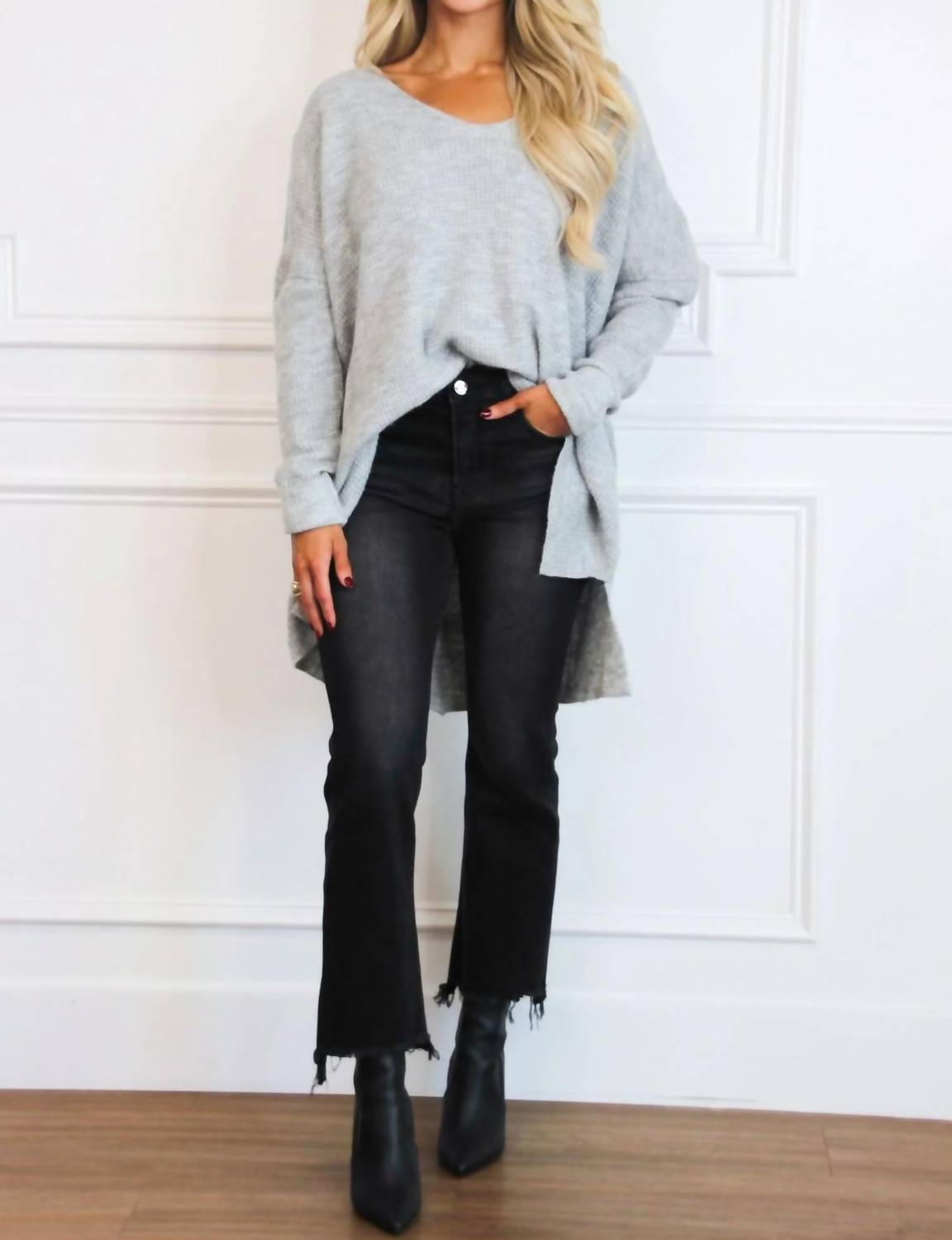 Risen - Simon High Rise Distressed Hem Jeans