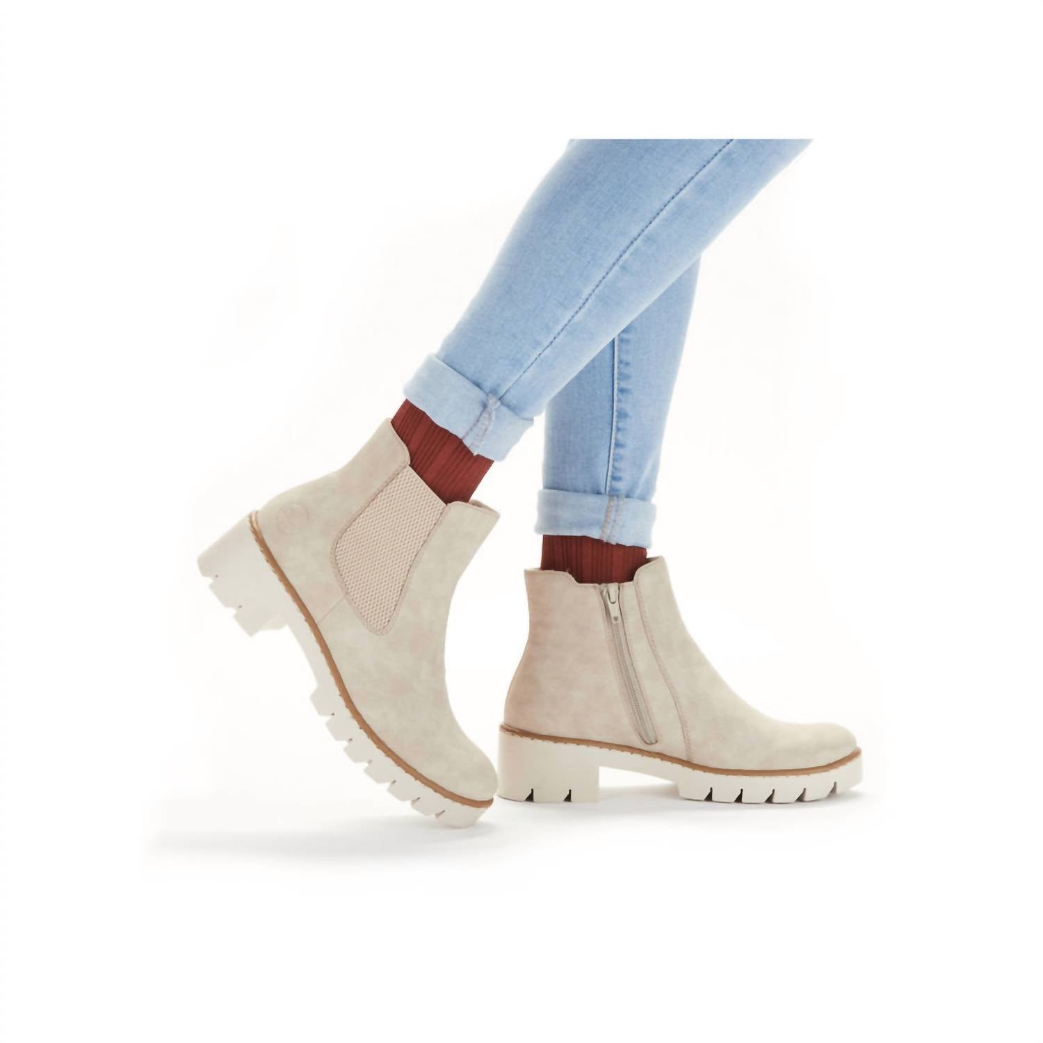 RIEKER Women's Tall Chelsea Booties in ginger - women's shoe - view 4
