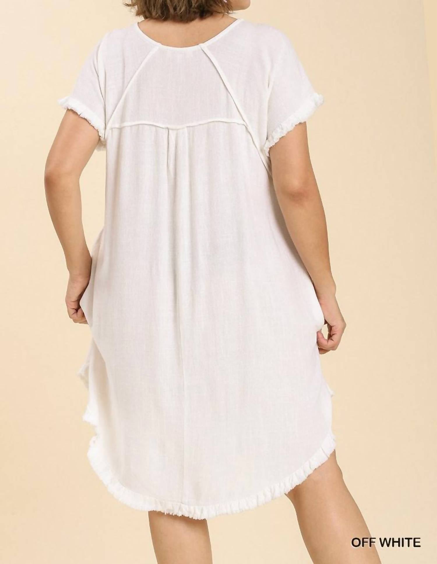 Umgee - Linen Fringe Dress - Plus