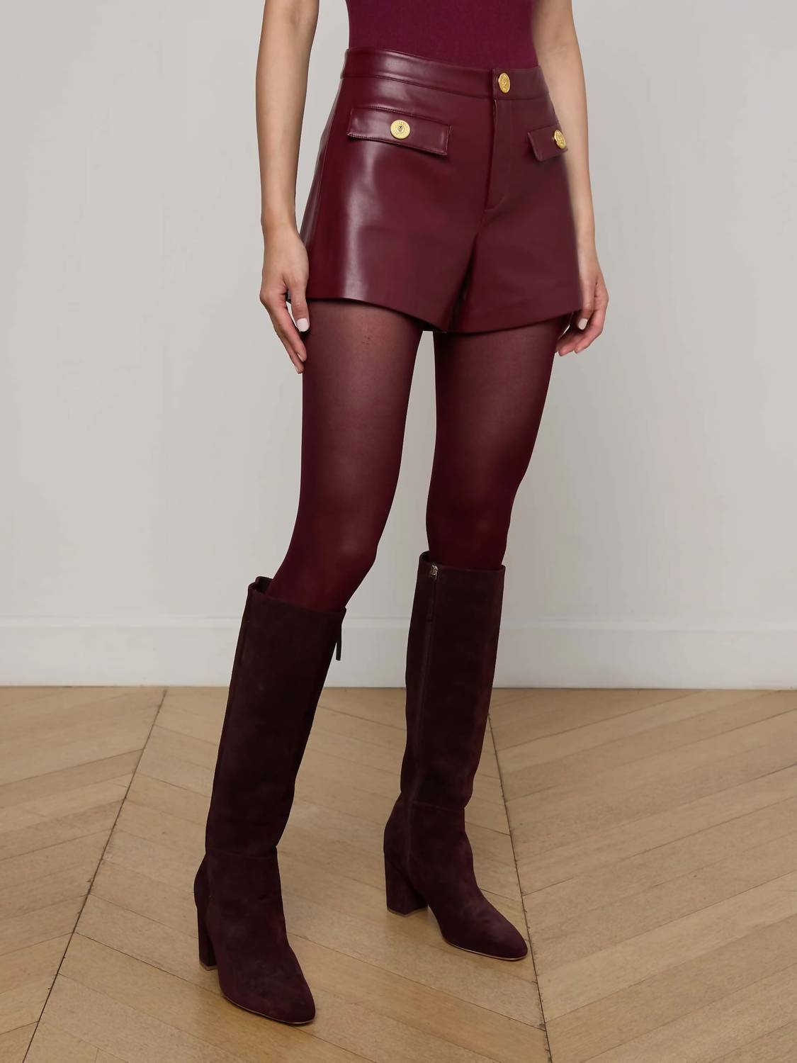 L'Agence - Dionne Vegan Leather Short