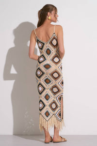 Elan - Aleki Crochet Fringe Maxi Dress
