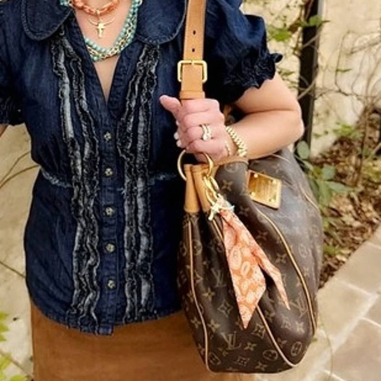 Canvas Style - Women's Western Cowgirl Steer Skull Bandana Bag Charm