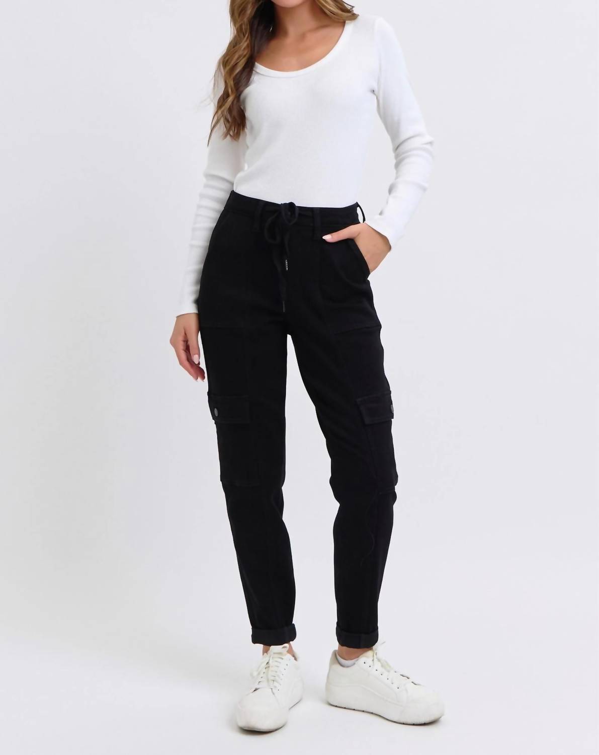 Judy Blue - Cargo Cuffed Jogger Pants