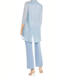 R&M Richards - Metallic 3-piece Evening Pant Suit