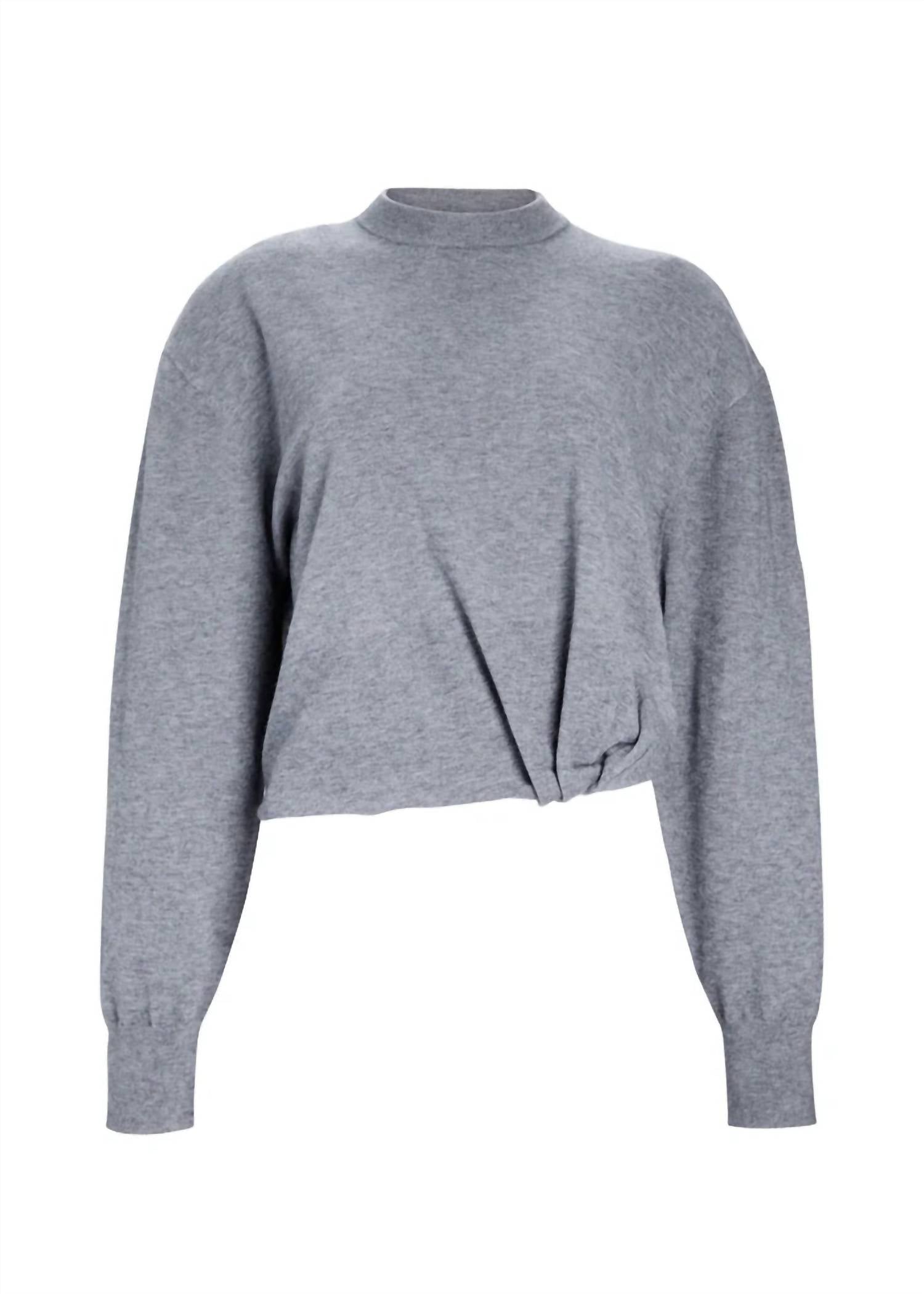 SER.O.YA Autumn Knit Sweater in heather grey - women's sweater - view 5