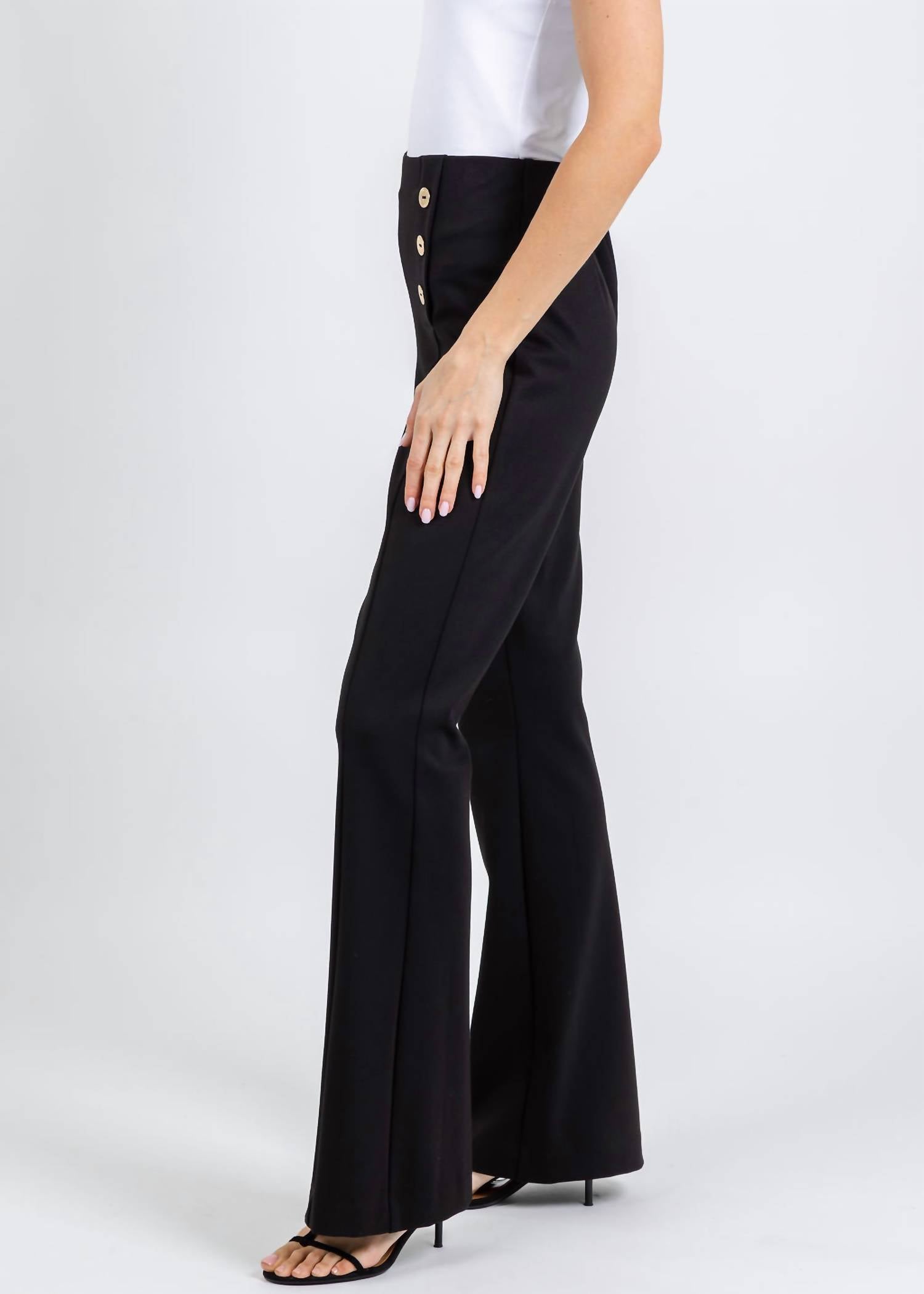 Joseph Ribkoff - Heavy Knit Flared Pull On Pants