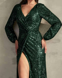 Ladivine - Long Sleeve Sequin Dress