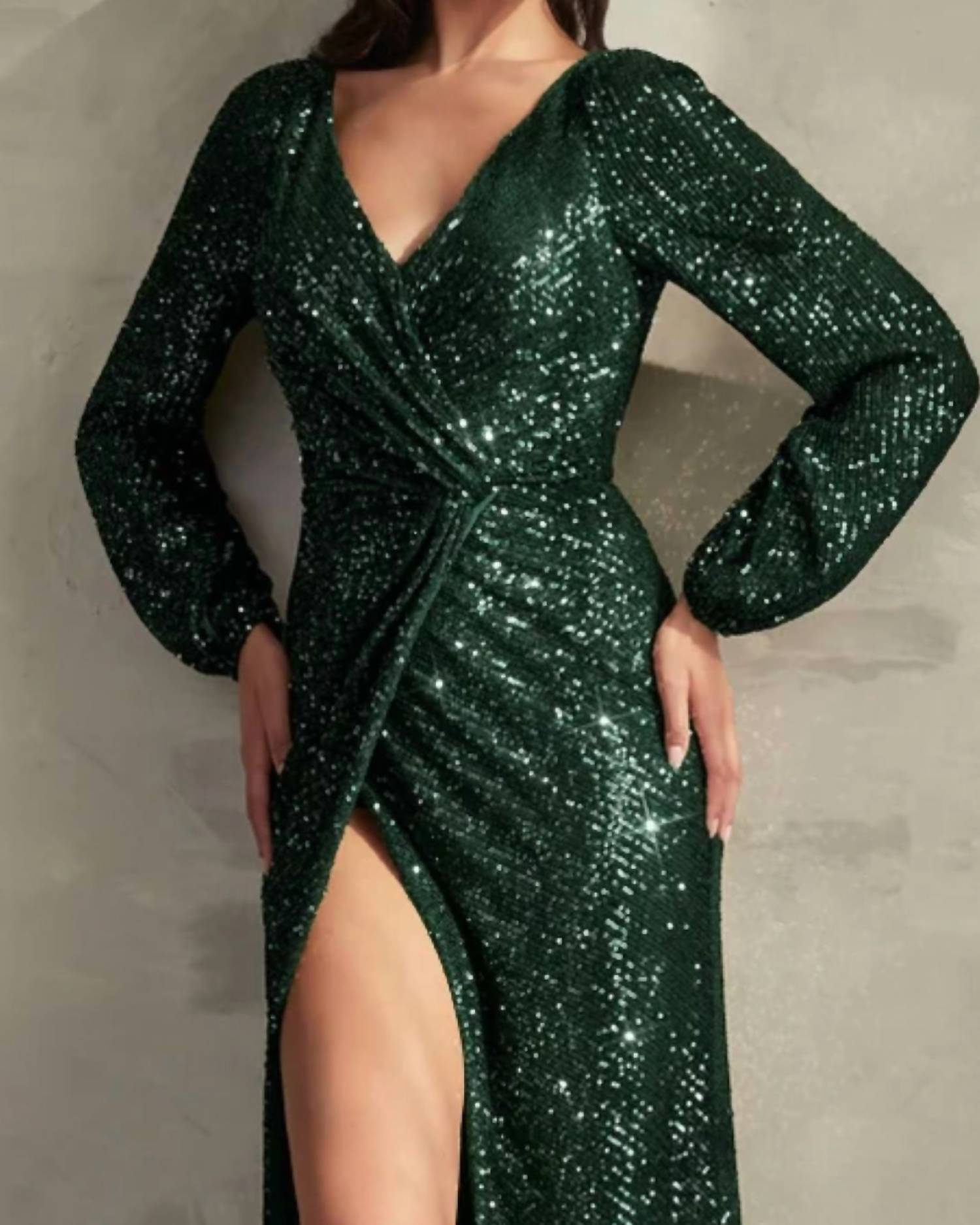 Ladivine - Long Sleeve Sequin Dress