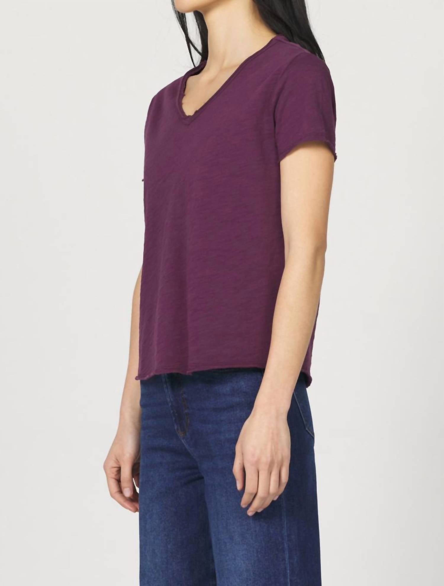 Dear John Denim - V-neck Raw Hem Tee