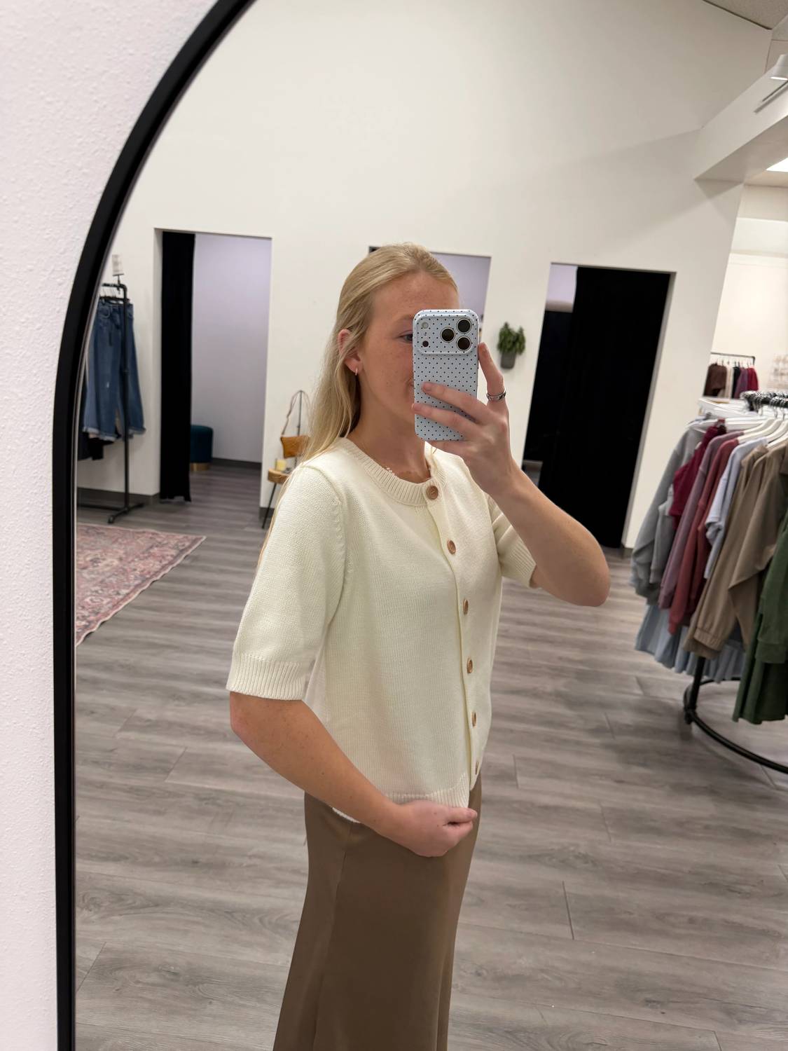 In February - Crew Neck Cotton Cardigan