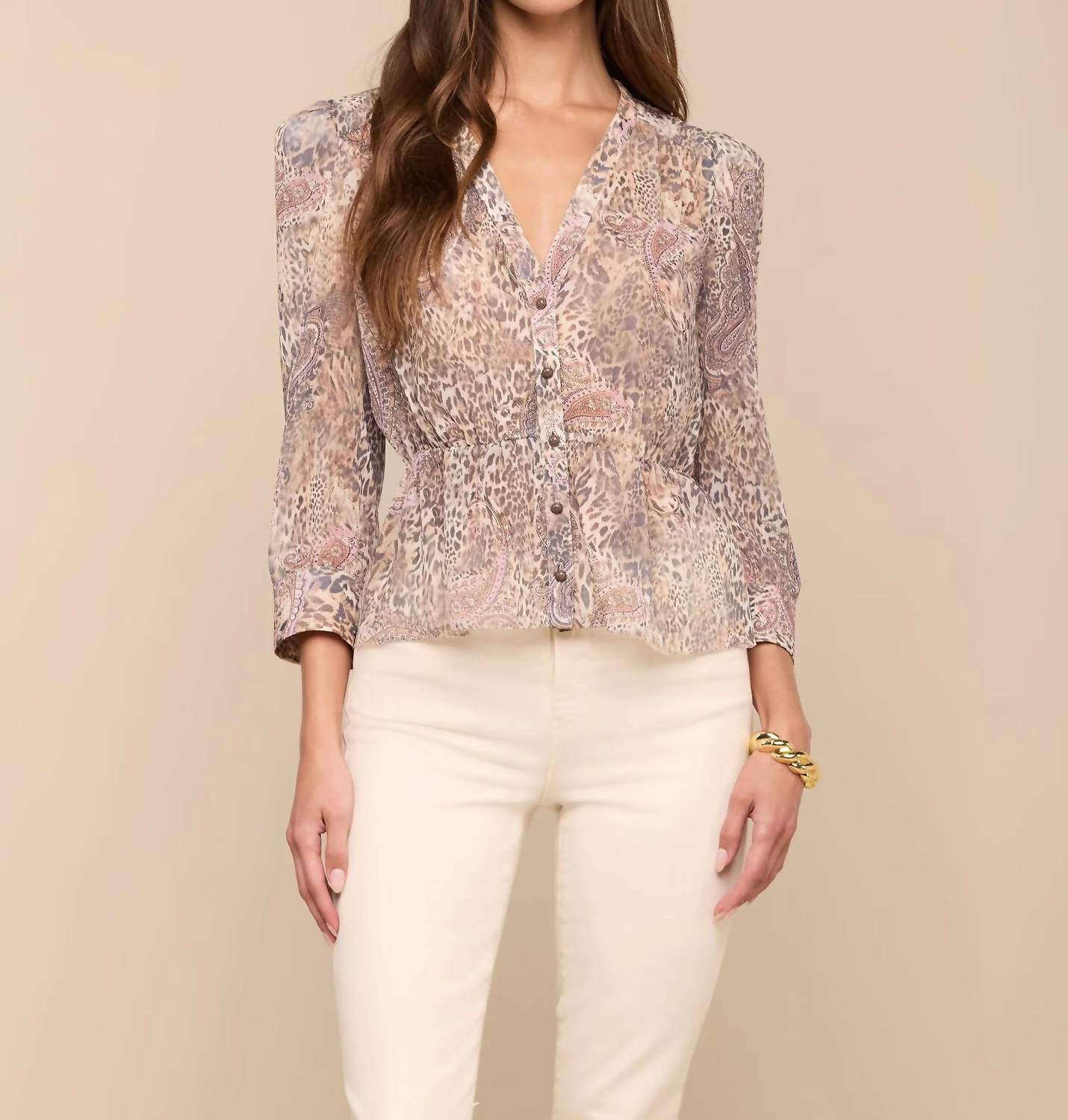 L'Agence - Suri Puff 3/4 Sleeve Top