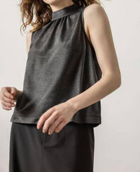 Lilla P - Sparkle Sleeveless Mock Neck Top