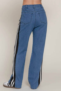 Active Basic - Side Contrast Straight Fit Denim Jeans