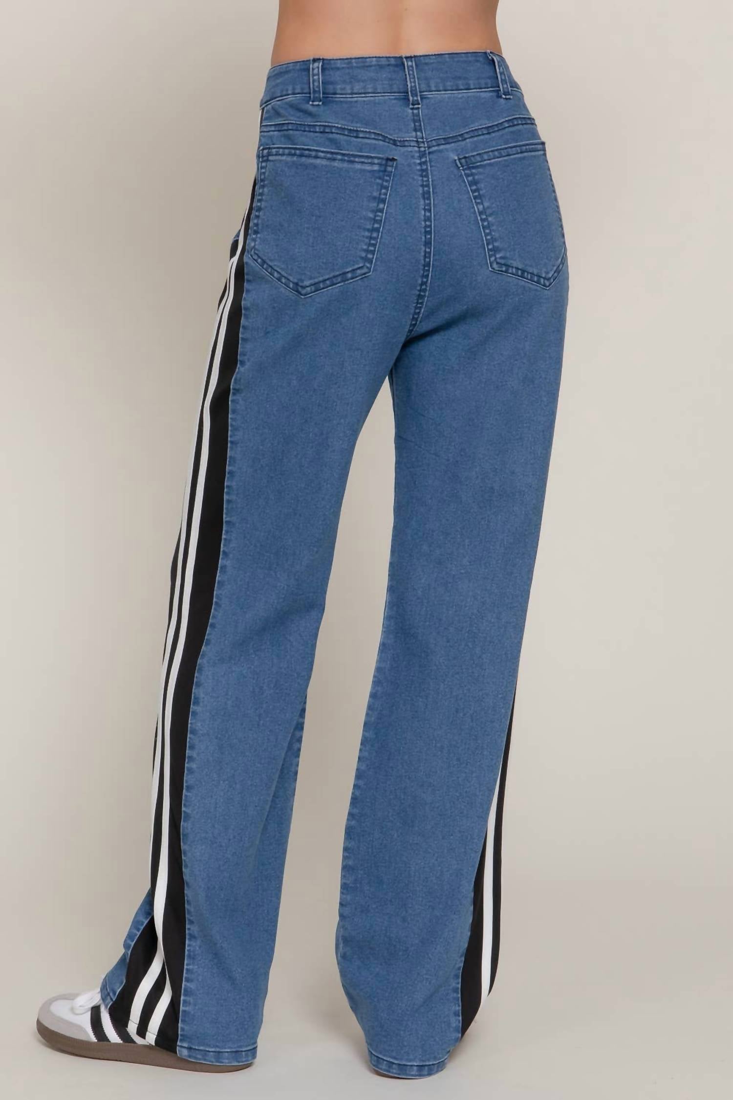 Active Basic - Side Contrast Straight Fit Denim Jeans