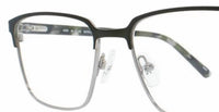 Helium Eyewear Men's 4420 Eyeglasses Frame in satin olive - men's accessory - detail view