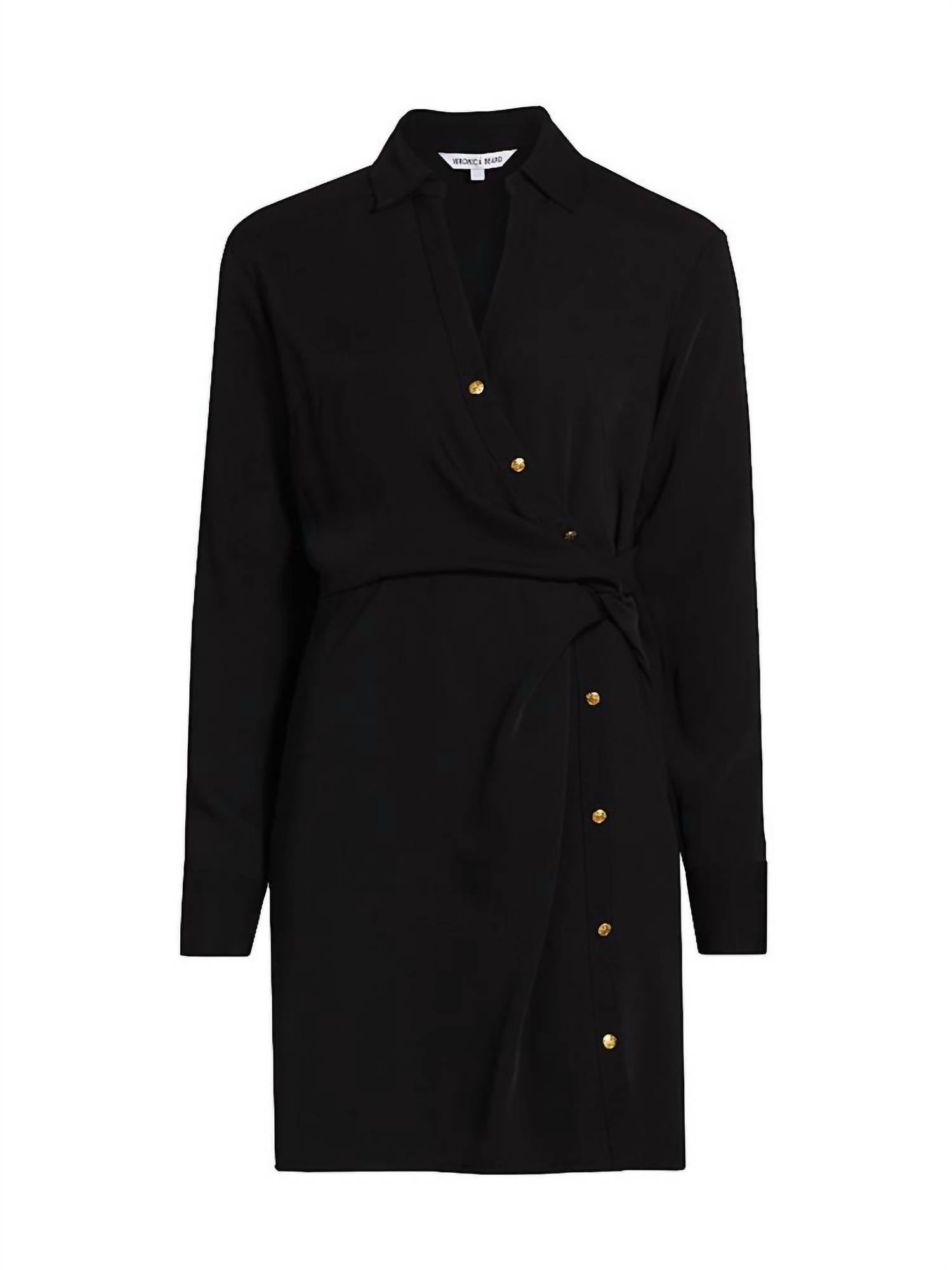 Veronica Beard MINI WRIGHT DRESS in black - women's dress - view 5