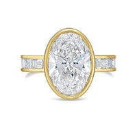 Diana M Jewels - Women's Oval & Emerald Lab-Grown Diamond Fashion Ring (12.00 Ct) - Luxe