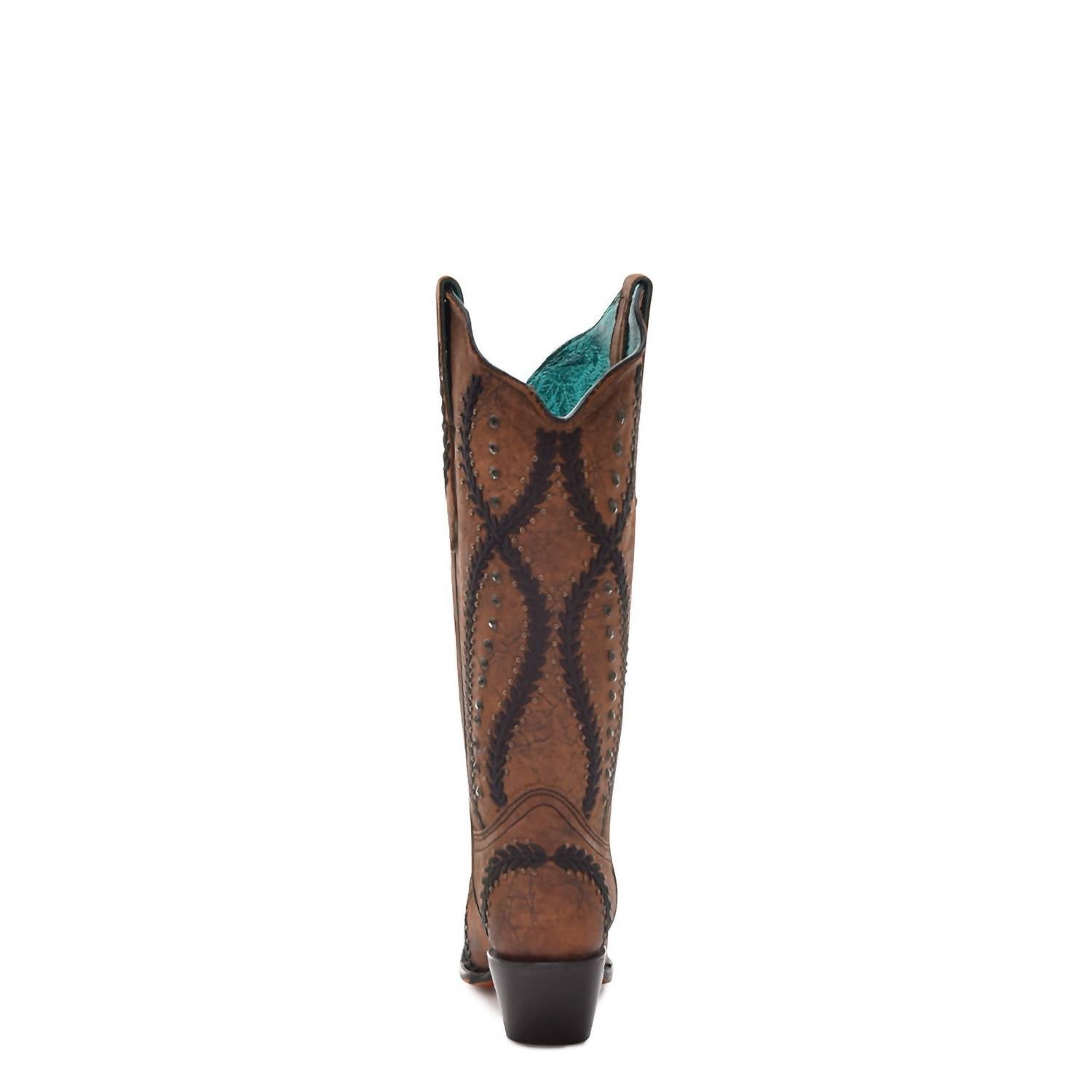 Corral - Women's Embroidery Crystals And Studs Snip Toe Cowgirl Boots