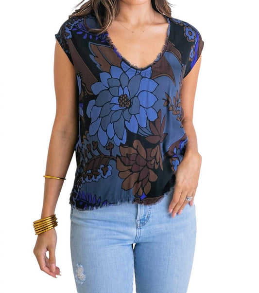 Karlie - FLORAL SCOOP FRAY TOP