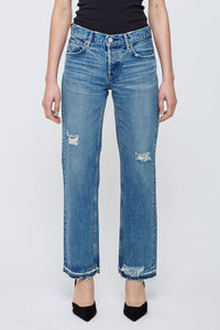 Moussy - Lochwood Straight Low Rise Denim Jeans
