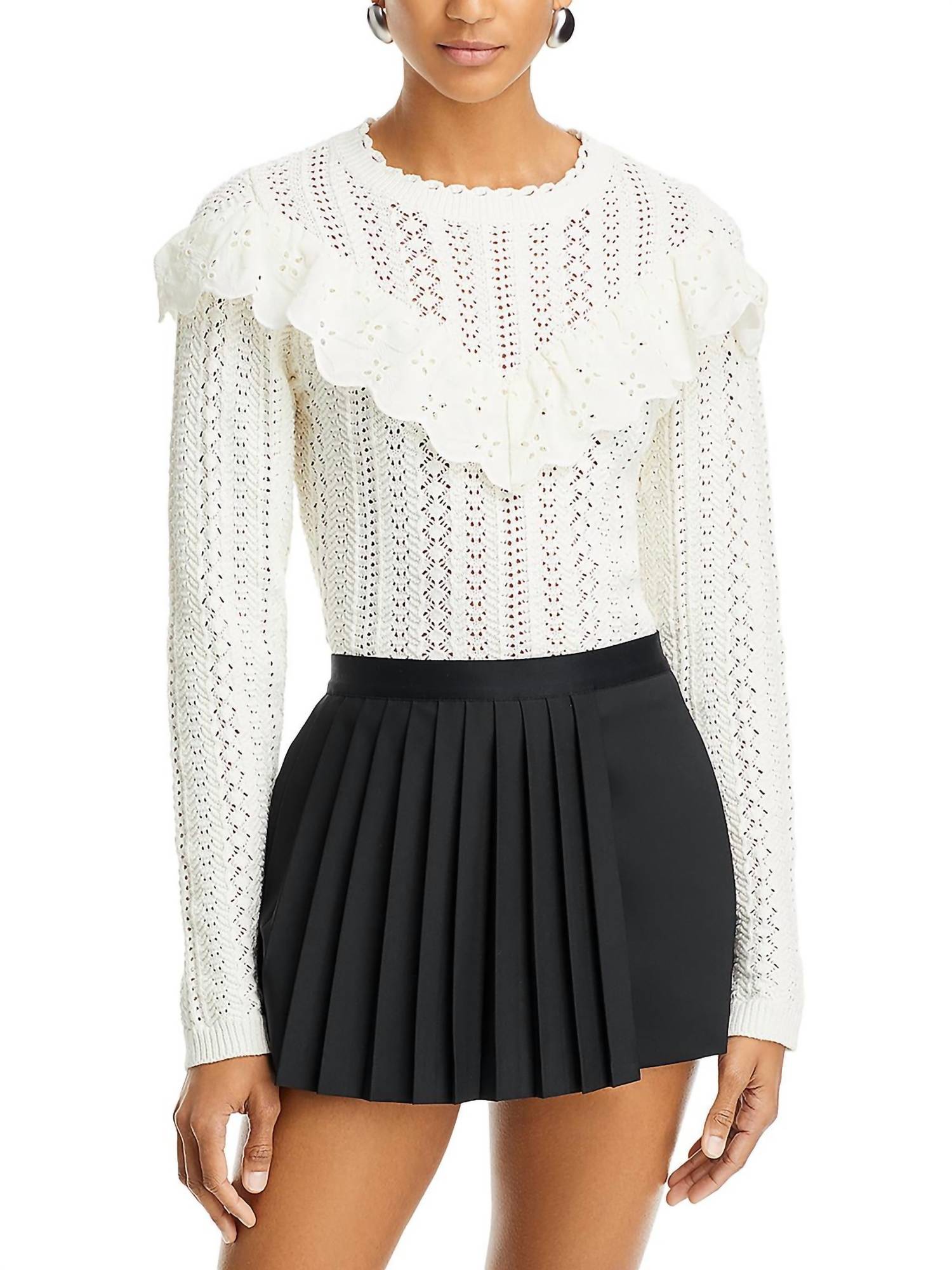 Lost + Wander - Irina Scalloped Pointelle Cardigan