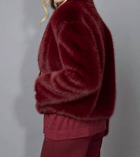 Picadilly - Zip-front Faux Fur Jacket
