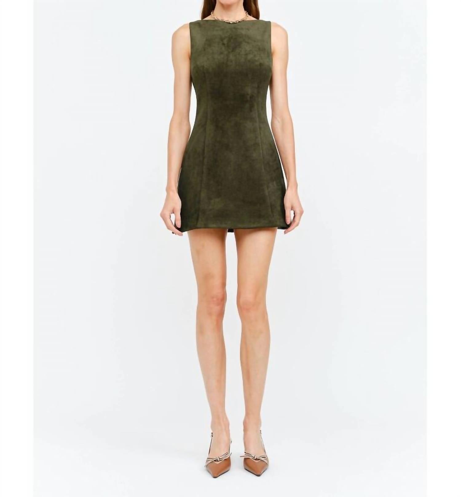 Sofie the Label Louisa Dress in olive - women's dress