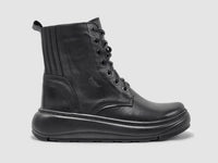 Kcr Group - Women's Retro Wool-lined Zip-up Leather Boots
