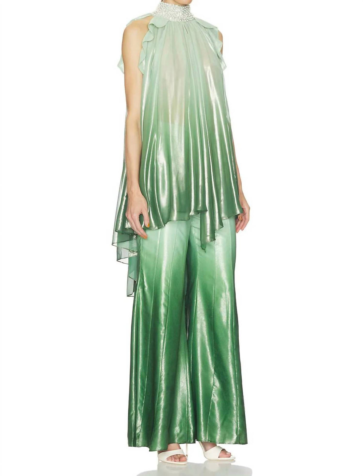 La Fuori - Iridescent Embroidered Top