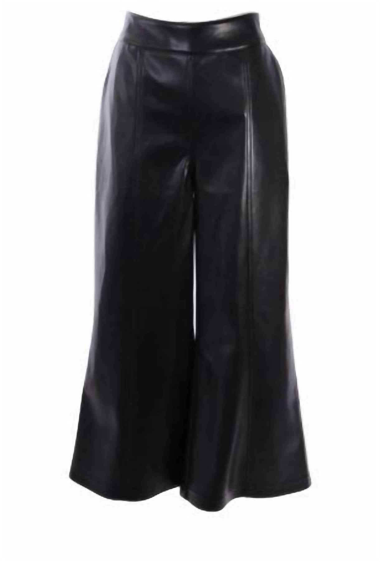 Dolce Cabo - Vegan Leather Wide Crop Pants