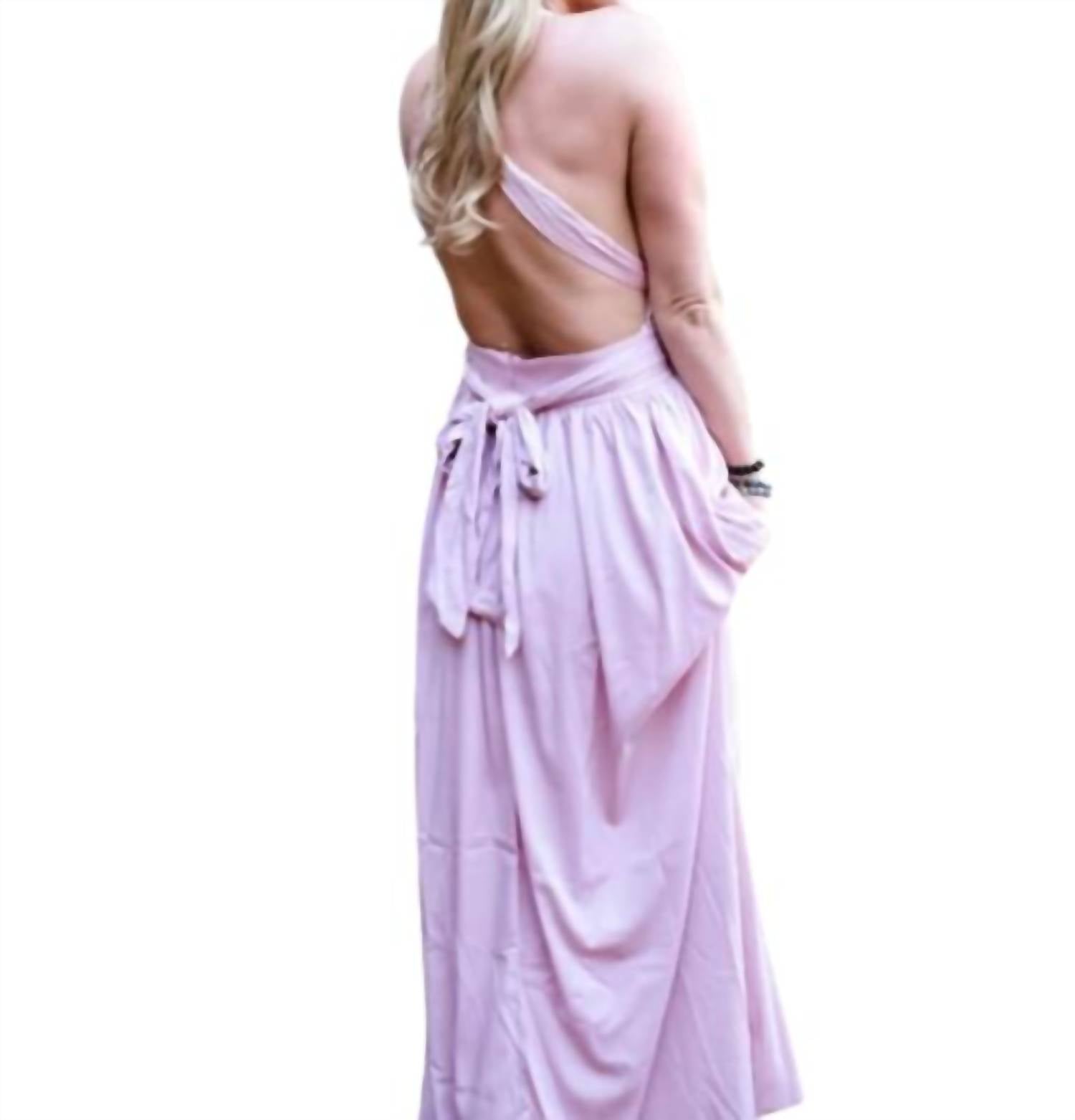 Lena - Halter Neckline Midi Dress