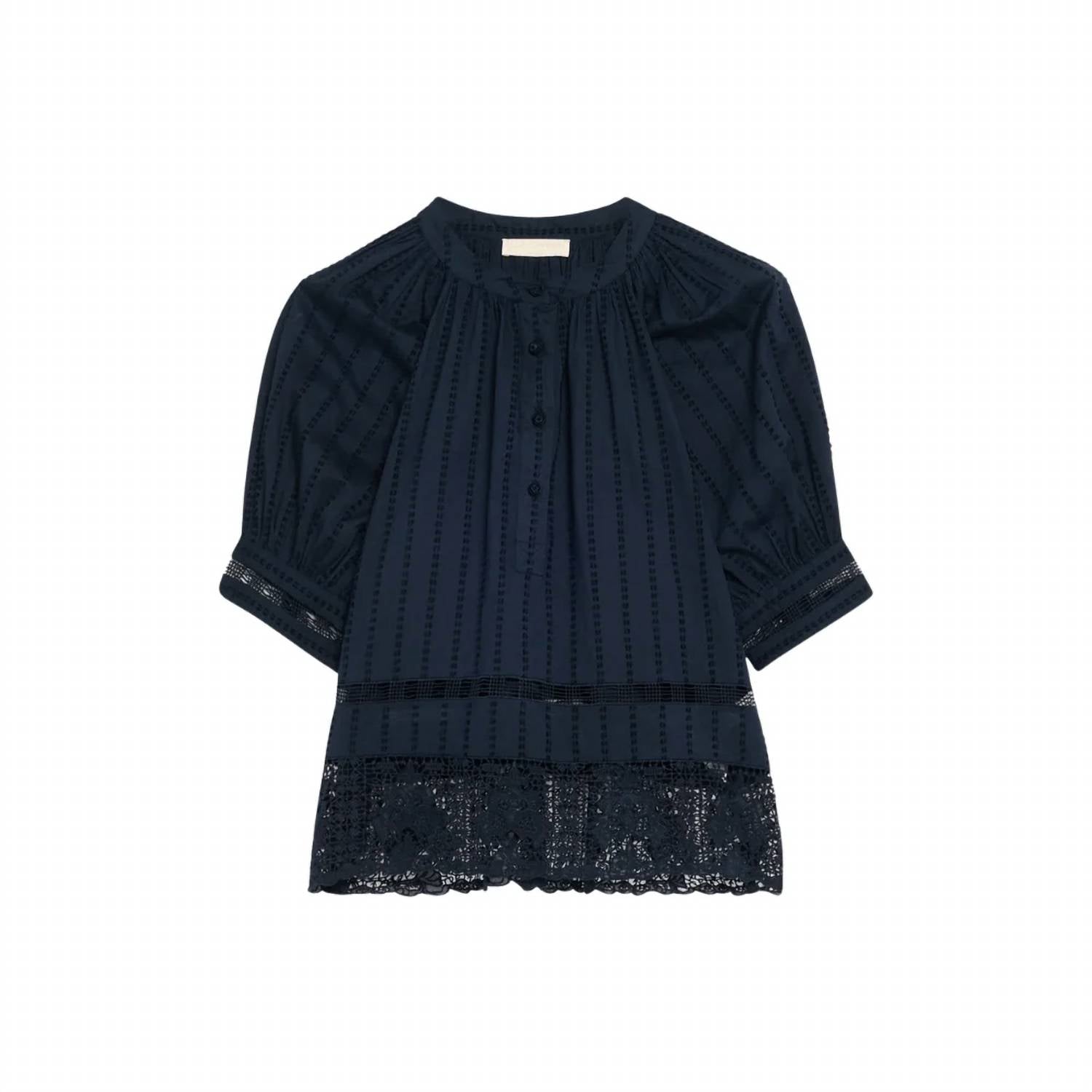 Ulla Johnson Faye Sleeve Blouse in midnight - women's blouse - view 4