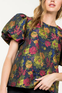 Thml - Puff Sleeve Textured Detail Top
