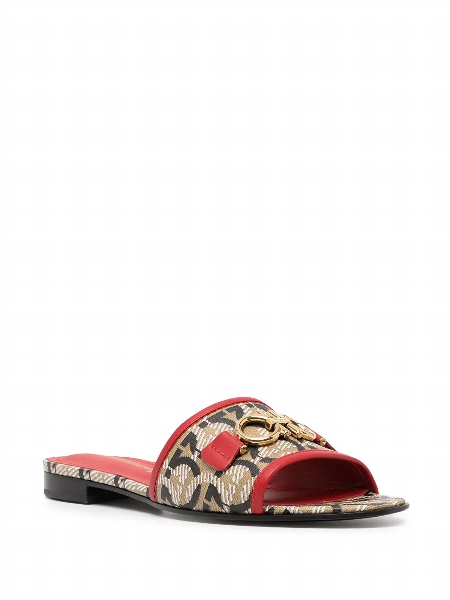 Salvatore Ferragamo - Women's Gancini-print 20mm Mules
