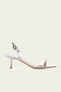 Gianvito Rossi - Women's Ribbon Metallic Kitten Slingback Sandal