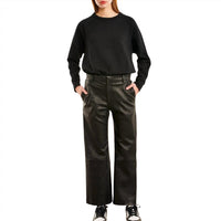 Sprwmn - Women's Leather Cropped Trousers