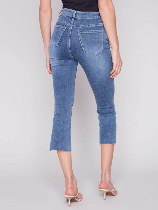 Charlie B - Bell Bottom Raw Edge Pant