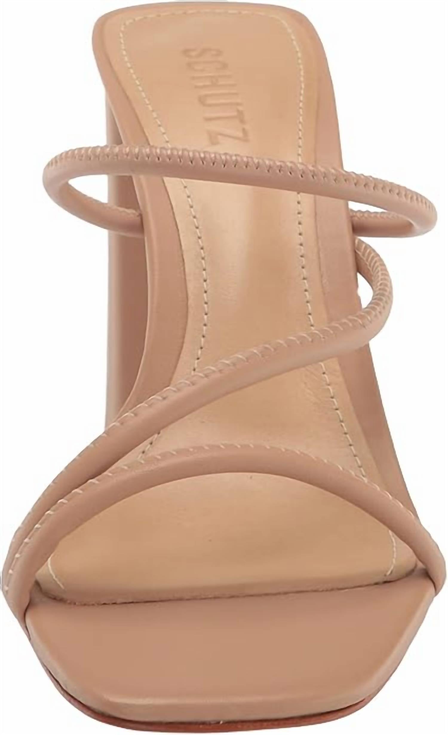 SCHUTZ Women's Chessie Sandals in true beige - women's heels - view 5