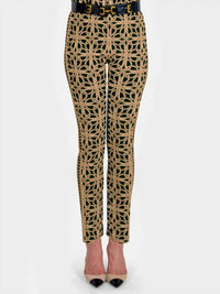 GRETCHEN SCOTT Ring Toss Gripeless Pull On Pant in black tan - women's pants - view 5