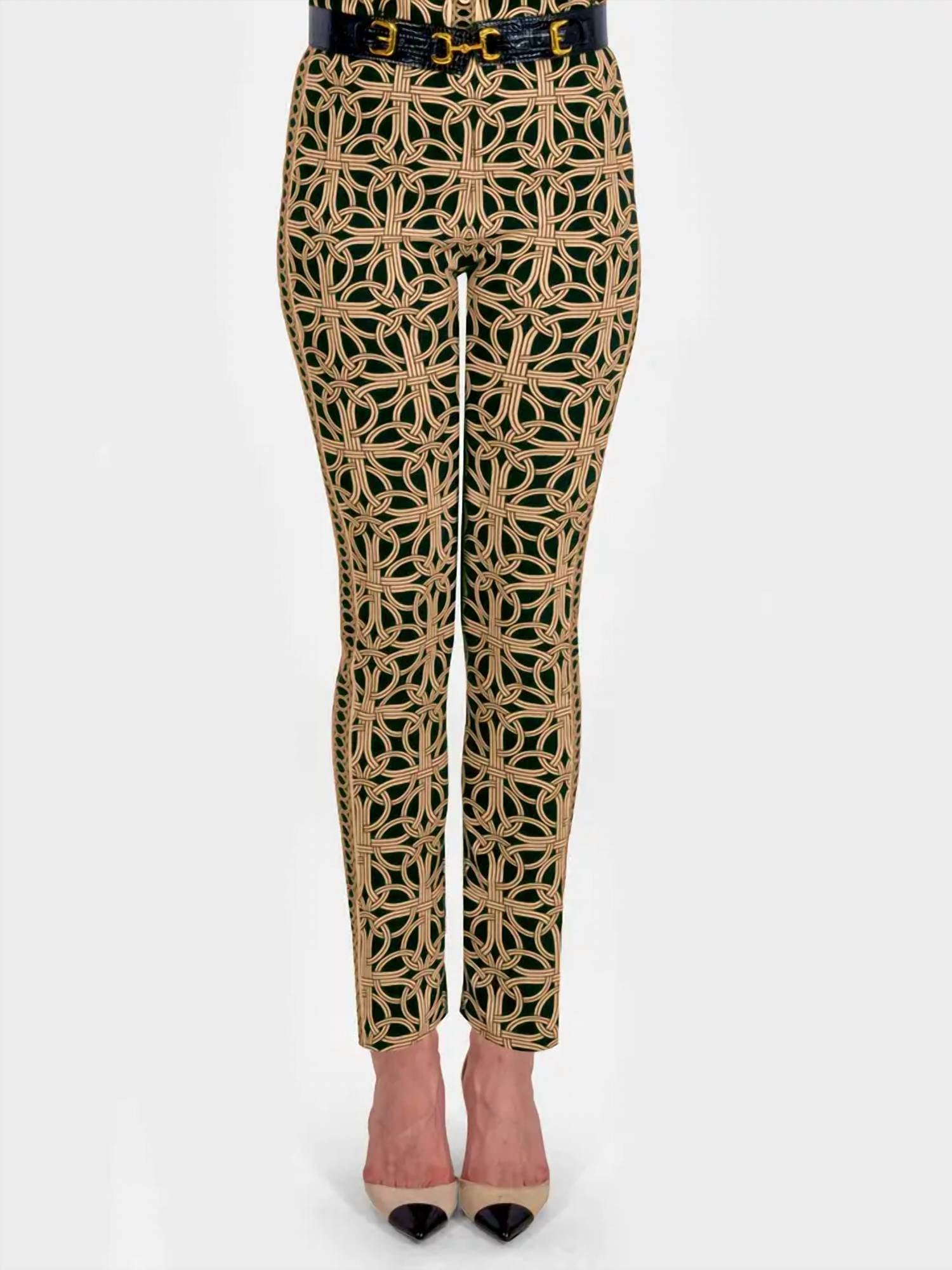 GRETCHEN SCOTT Ring Toss Gripeless Pull On Pant in black tan - women's pants - view 5