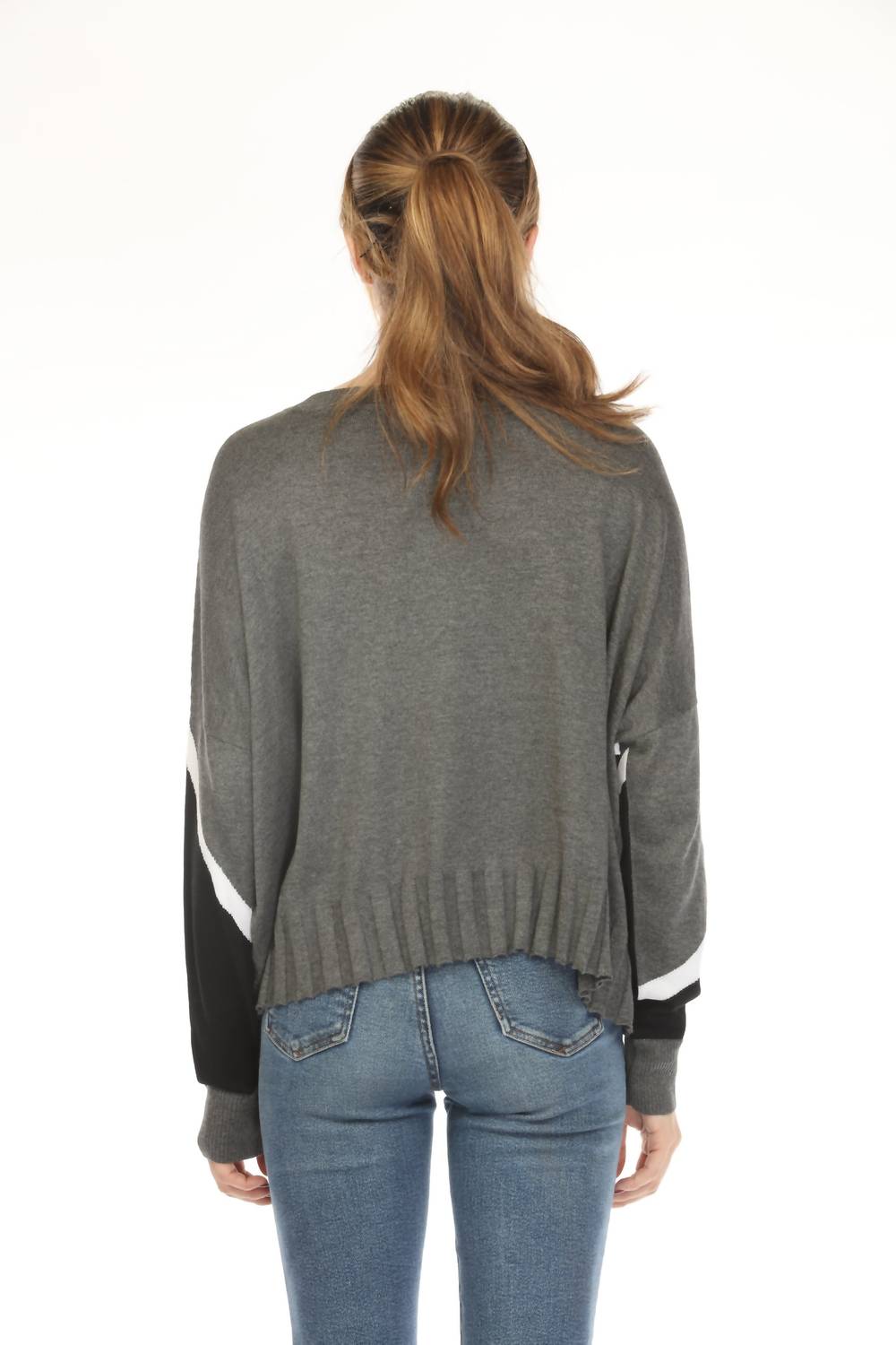 Planet By Lauren G. - Mini Triangle Crew Neck Sweater Top