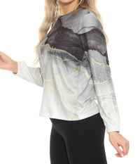 Pj Salvage - Diamond Marble Long Sleeve Top