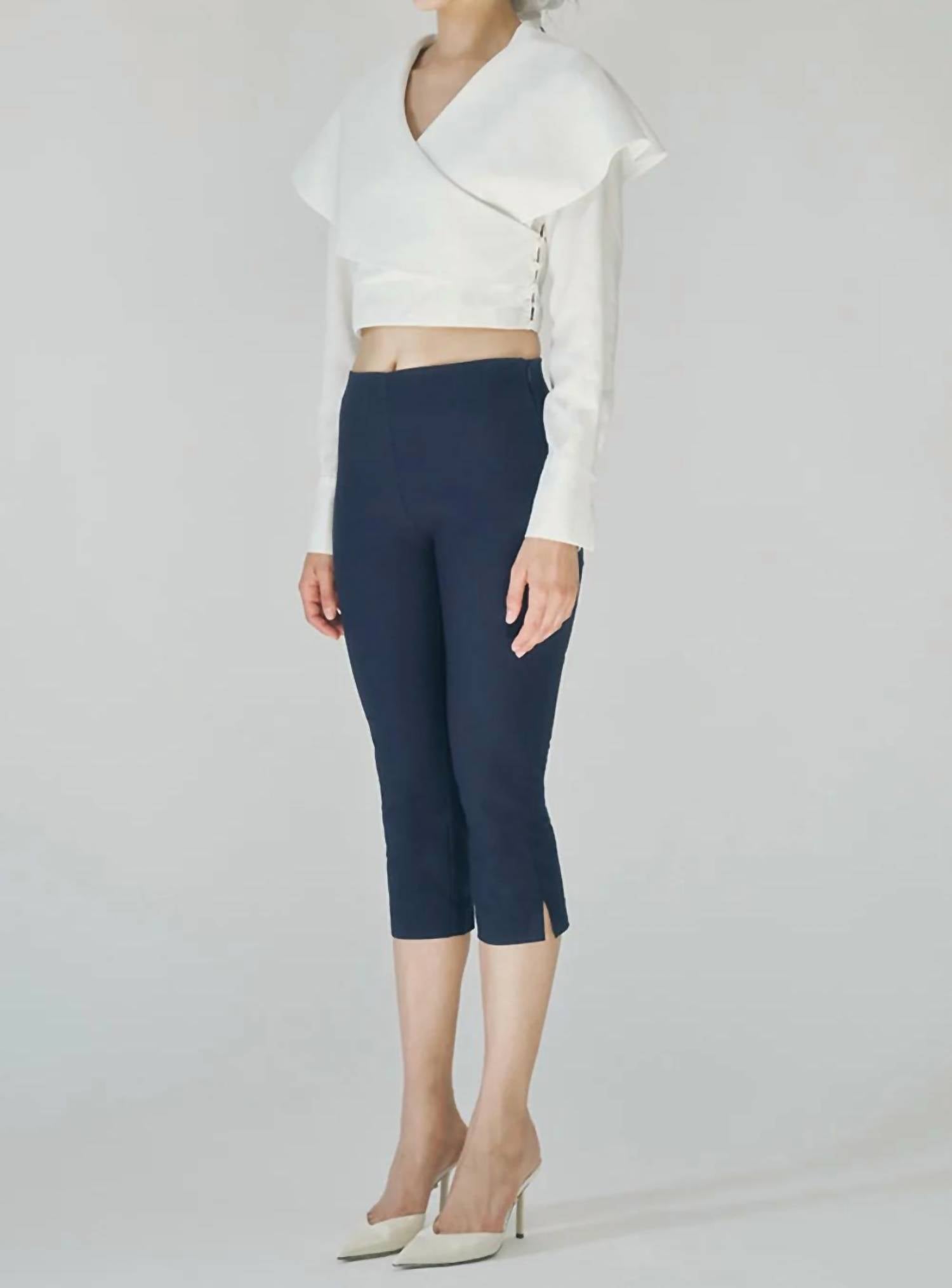Maude Club - Rizo Collared Crop Blouse