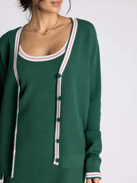 Thread & Supply Becca Cardigan in forest pink - women's cardigan - alternate view