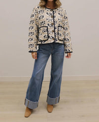 Entro - Portman Quilted Embroidered Floral Jacket