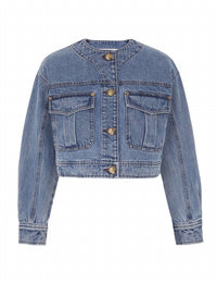 Zimmermann - Denim Cropped Jacket