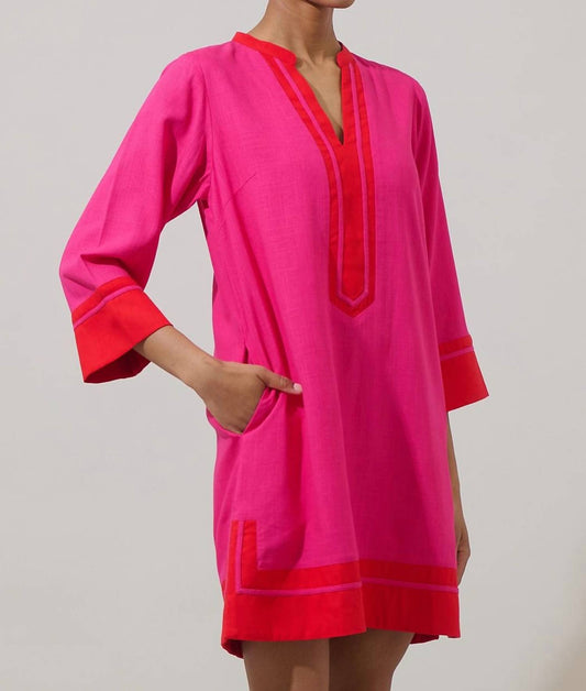 Sugarlips - Allie Shift Linen Mini Dress