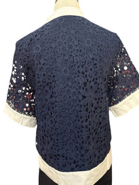 Jodifl Women's Love Again Cardigan Top in blue - women's cardigan - detail view
