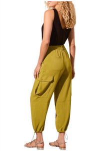Tribal - Flowy Pull-on Cargo Pant With Bungee Cord