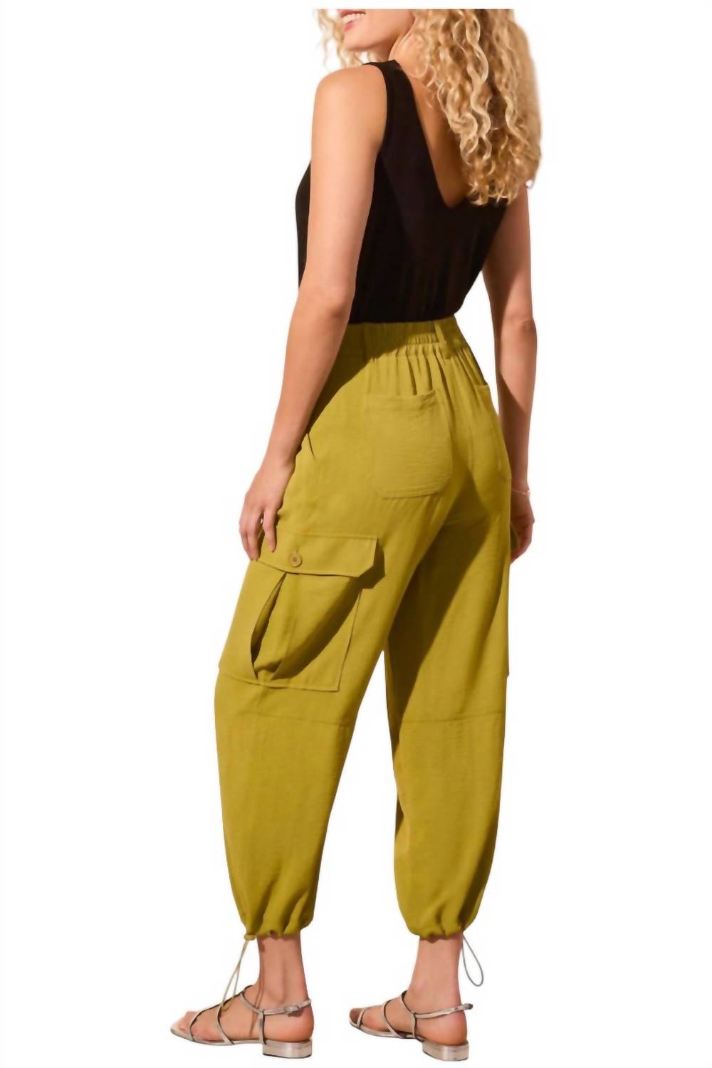 Tribal - Flowy Pull-on Cargo Pant With Bungee Cord